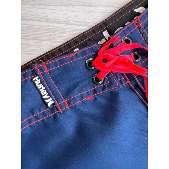 HURLEY 10" Surf Board Shorts Swim Trunks in Blue Men's 34 - Picture 7 of 12